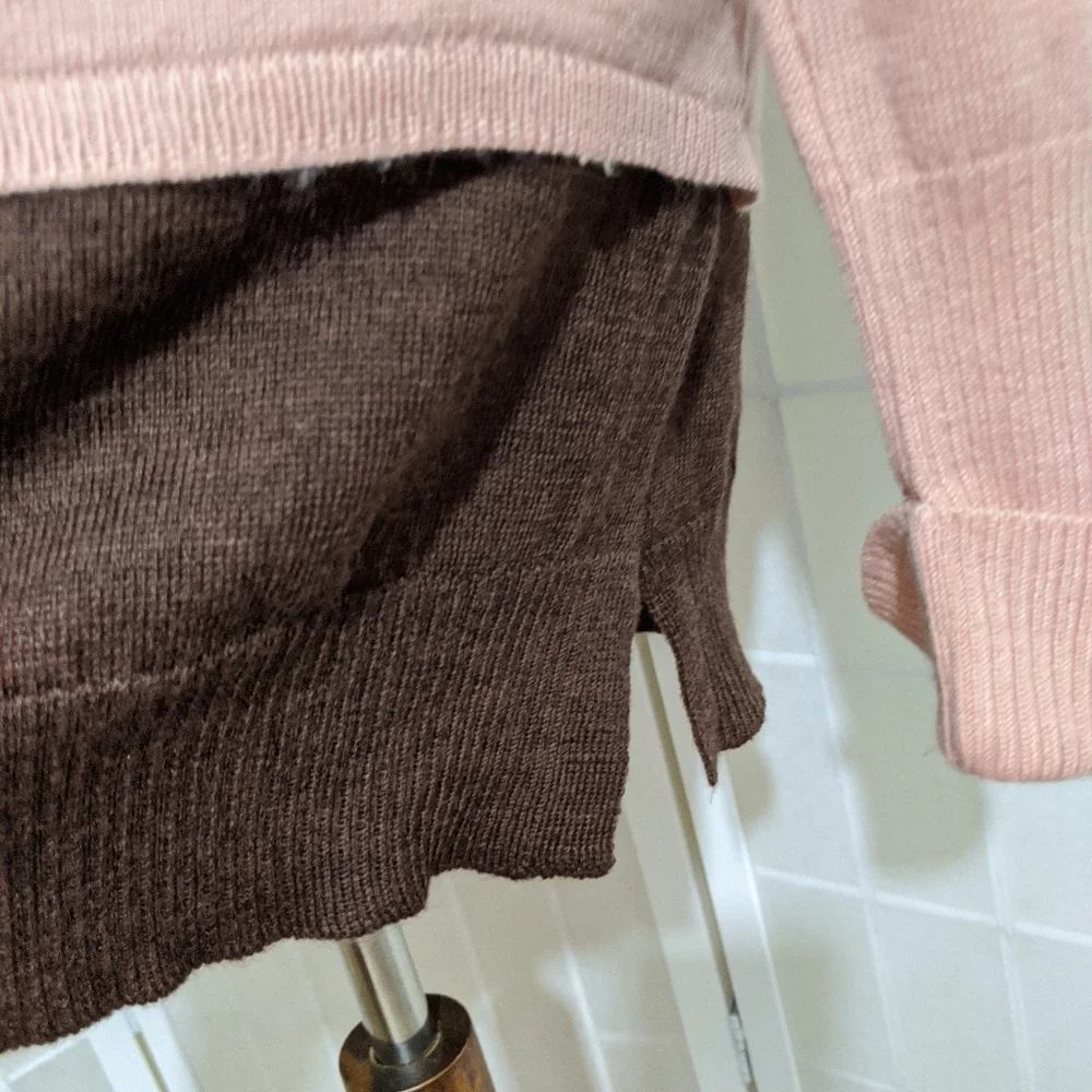 MERINO WOOL LONG CARDIGAN SWEATER Italian S - Picture 7 of 8